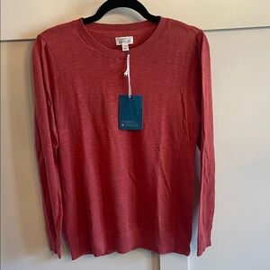 Market & Spruce Coral Long Sleeve Top